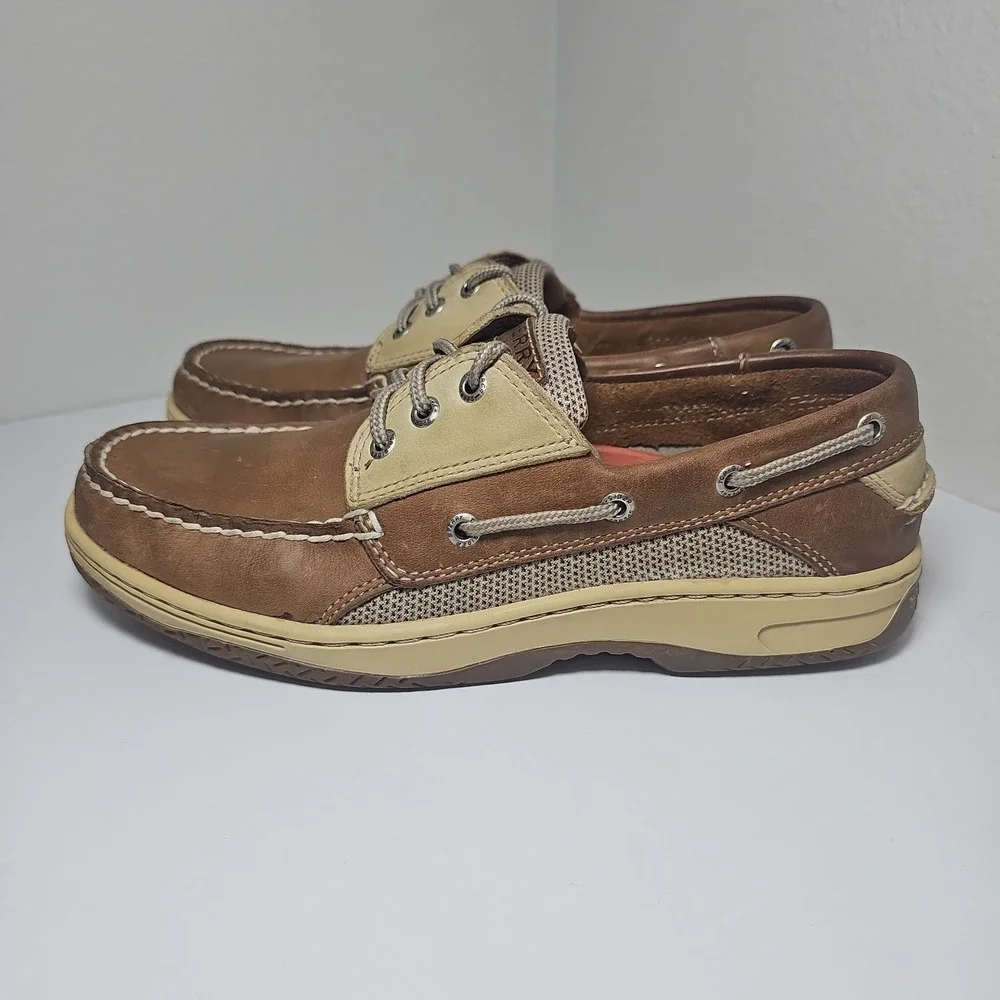 Sperry Top-Sider Billfish Boat Shoes 3-Eye Tan Beige 0799023 Men's Size US 9